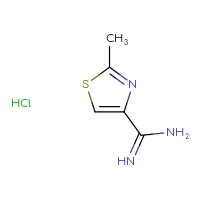 Chemical structure of 2-methyl-1,3-thiazole-4-carboximidamide hydrochloride - CSSB00014474880