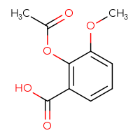 Chemical structure of 2-(acetyloxy)-3-methoxybenzoic acid - CSSB00010007709