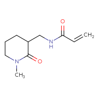 Chemical structure of N-[(1-methyl-2-oxopiperidin-3-yl)methyl]prop-2-enamide - CSSB03550028725