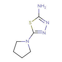 Chemical structure of 5-(pyrrolidin-1-yl)-1,3,4-thiadiazol-2-amine - CSSB00000083527