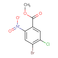 Chemical structure of methyl 4-bromo-5-chloro-2-nitrobenzoate - CSSB00010291868