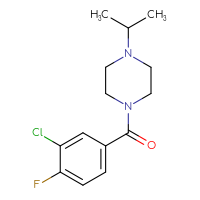 Chemical structure of 1-(3-chloro-4-fluorobenzoyl)-4-(propan-2-yl)piperazine - CSSB02018488984