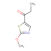 Chemical structure of 1-(2-methoxy-1,3-thiazol-5-yl)propan-1-one - CSSB00015100615