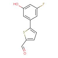 Chemical structure of 5-(3-fluoro-5-hydroxyphenyl)thiophene-2-carbaldehyde - CSSB00010139512