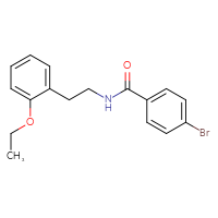 Chemical structure of 4-bromo-N-[2-(2-ethoxyphenyl)ethyl]benzamide - CSSB02074280934