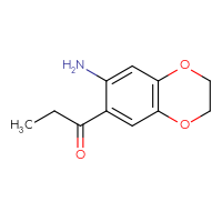 Chemical structure of 1-(7-amino-2,3-dihydro-1,4-benzodioxin-6-yl)propan-1-one - CSSB00009999118