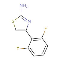 Chemical structure of 4-(2,6-difluorophenyl)-1,3-thiazol-2-amine - CSSB00000204748