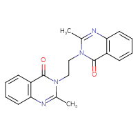 Chemical structure of 2-methyl-3-[2-(2-methyl-4-oxo-3,4-dihydroquinazolin-3-yl)ethyl]-3,4-dihydroquinazolin-4-one - CSSB06744479386