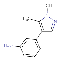 Chemical structure of 3-(1,5-dimethyl-1H-pyrazol-4-yl)aniline - CSSB00012412932