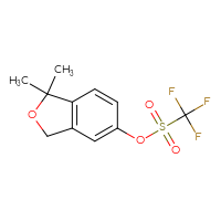 Chemical structure of 1,1-dimethyl-1,3-dihydro-2-benzofuran-5-yl trifluoromethanesulfonate - CSSB20977135738