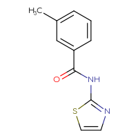 Chemical structure of 3-methyl-N-(1,3-thiazol-2-yl)benzamide - CSSB00000001815
