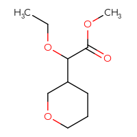 Chemical structure of methyl 2-ethoxy-2-(oxan-3-yl)acetate - CSSB00028582295