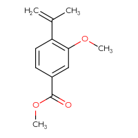 Chemical structure of methyl 3-methoxy-4-(prop-1-en-2-yl)benzoate - CSSB06583549731