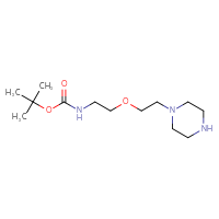 Chemical structure of tert-butyl N-{2-[2-(piperazin-1-yl)ethoxy]ethyl}carbamate - CSSB02517160523