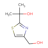 Chemical structure of 2-[4-(hydroxymethyl)-1,3-thiazol-2-yl]propan-2-ol - CSSB06358966477