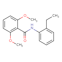 Chemical structure of N-(2-ethylphenyl)-2,6-dimethoxybenzamide - CSSB00046679553
