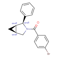 Chemical structure of rac-(1R,2S,5S)-3-(4-bromobenzoyl)-2-phenyl-3-azabicyclo[3.1.0]hexane - CSSB21432547218
