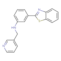 Chemical structure of 3-(1,3-benzothiazol-2-yl)-N-[(pyridin-3-yl)methyl]aniline - CSSB00121624877