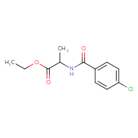 Chemical structure of ethyl 2-[(4-chlorophenyl)formamido]propanoate - CSSB00000257572