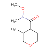 Chemical structure of N-methoxy-N,3-dimethyloxane-4-carboxamide - CSSB00014117454