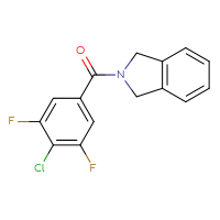 Chemical structure of 2-(4-chloro-3,5-difluorobenzoyl)-2,3-dihydro-1H-isoindole - CSSB06475258608
