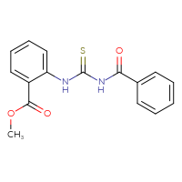 Chemical structure of methyl 2-{[(phenylformamido)methanethioyl]amino}benzoate - CSSB00020666443