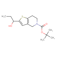 Chemical structure of tert-butyl 2-(1-hydroxypropyl)-4H,5H,6H,7H-thieno[3,2-c]pyridine-5-carboxylate - CSSB00022369360