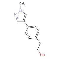 Chemical structure of 2-[4-(1-methyl-1H-pyrazol-4-yl)phenyl]ethan-1-ol - CSSB00932021490
