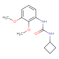 Chemical structure of 3-cyclobutyl-1-(2,3-dimethoxyphenyl)urea - CSSB02001600064