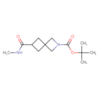 Chemical structure of tert-butyl 6-(methylcarbamoyl)-2-azaspiro[3.3]heptane-2-carboxylate - CSSB02125829831