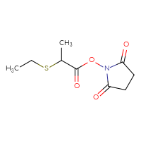 Chemical structure of 2,5-dioxopyrrolidin-1-yl 2-(ethylsulfanyl)propanoate - CSSB06600203549