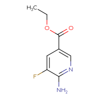 Chemical structure of ethyl 6-amino-5-fluoropyridine-3-carboxylate - CSSB00015843712