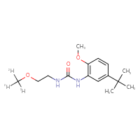 Chemical structure of 1-(5-tert-butyl-2-methoxyphenyl)-3-[2-(²H₃)methoxyethyl]urea - CSSB21432452769