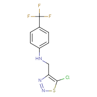 Chemical structure of N-[(5-chloro-1,2,3-thiadiazol-4-yl)methyl]-4-(trifluoromethyl)aniline - CSSB00025733320