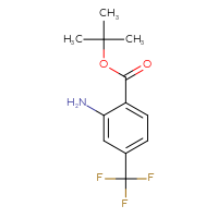 Chemical structure of tert-butyl 2-amino-4-(trifluoromethyl)benzoate - CSSB00003676499