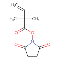 Chemical structure of 2,5-dioxopyrrolidin-1-yl 2,2-dimethylbut-3-enoate - CSSB17484214079
