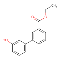 Chemical structure of ethyl 3'-hydroxy-[1,1'-biphenyl]-3-carboxylate - CSSB00132307871