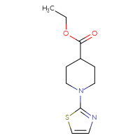 Chemical structure of ethyl 1-(1,3-thiazol-2-yl)piperidine-4-carboxylate - CSSB00000197556