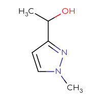 Chemical structure of 1-(1-methyl-1H-pyrazol-3-yl)ethan-1-ol - CSSB00012178569