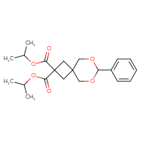 Chemical structure of 2,2-bis(propan-2-yl) 7-phenyl-6,8-dioxaspiro[3.5]nonane-2,2-dicarboxylate - CSSB03437098149