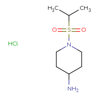 Chemical structure of 1-(propane-2-sulfonyl)piperidin-4-amine hydrochloride - CSSB00000719966