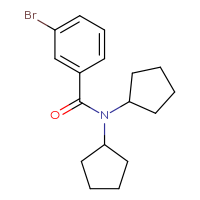 Chemical structure of 3-bromo-N,N-dicyclopentylbenzamide - CSSB01004640858