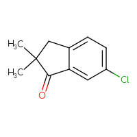 Chemical structure of 6-chloro-2,2-dimethyl-2,3-dihydro-1H-inden-1-one - CSSB00000103027