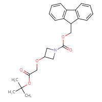 Chemical structure of (9H-fluoren-9-yl)methyl 3-[2-(tert-butoxy)-2-oxoethoxy]azetidine-1-carboxylate - CSSB21123236986
