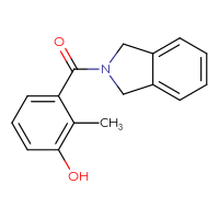 Chemical structure of 3-(2,3-dihydro-1H-isoindole-2-carbonyl)-2-methylphenol - CSSB00048616403