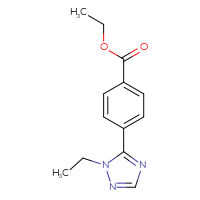 Chemical structure of ethyl 4-(1-ethyl-1H-1,2,4-triazol-5-yl)benzoate - CSSB02000318775