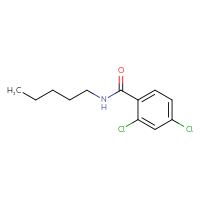 Chemical structure of 2,4-dichloro-N-pentylbenzamide - CSSB00000002705