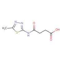 Chemical structure of 3-[(5-methyl-1,3,4-thiadiazol-2-yl)carbamoyl]propanoic acid - CSSB00000187270