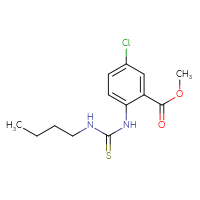 Chemical structure of methyl 2-[(butylcarbamothioyl)amino]-5-chlorobenzoate - CSSB03579439753