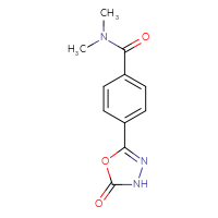 Chemical structure of N,N-dimethyl-4-(5-oxo-4,5-dihydro-1,3,4-oxadiazol-2-yl)benzamide - CSSB03050674421